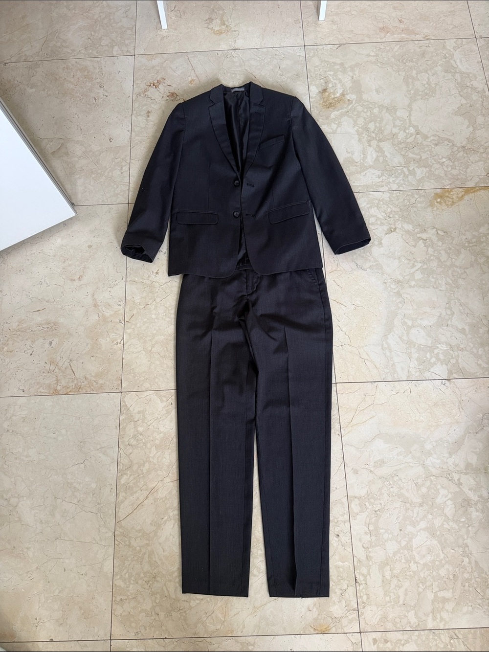 Van Heusen Black Boy's Two-Piece Dress Suit Jacket & Pants
